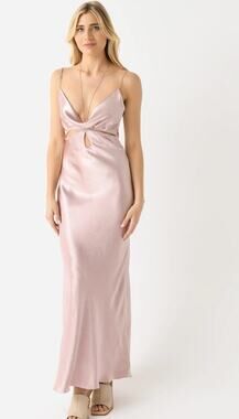 Anna October Women's Hilary Pink Maxi Liquid Dress - M
